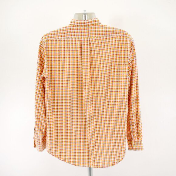 J. Crew Large Red Yellow Blue Check Pocket Button Down Long Sleeve Cotton - Picture 6 of 8